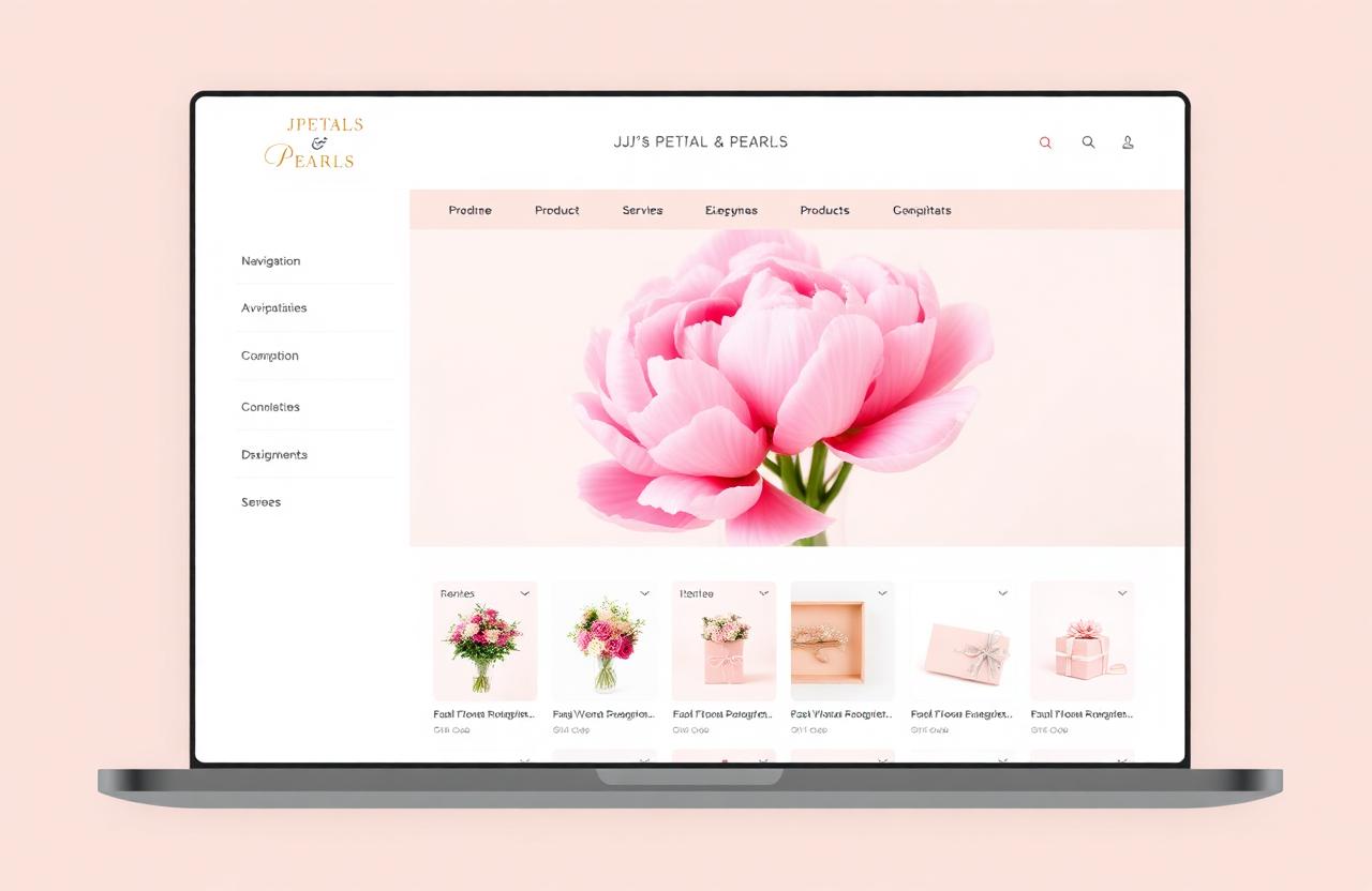 JJ's Petal & Pearls website preview